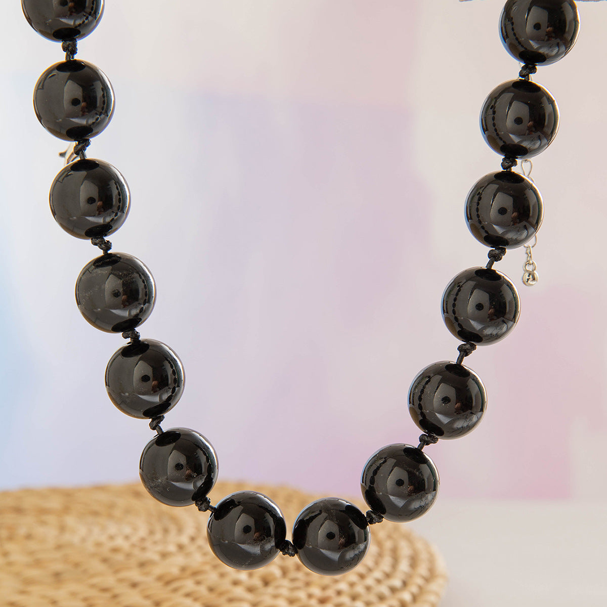Wholesale Exaggerated Bohemian colorful large bead single layer necklace